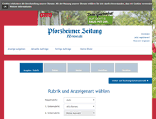 Tablet Screenshot of anzeigen.pz-news.de